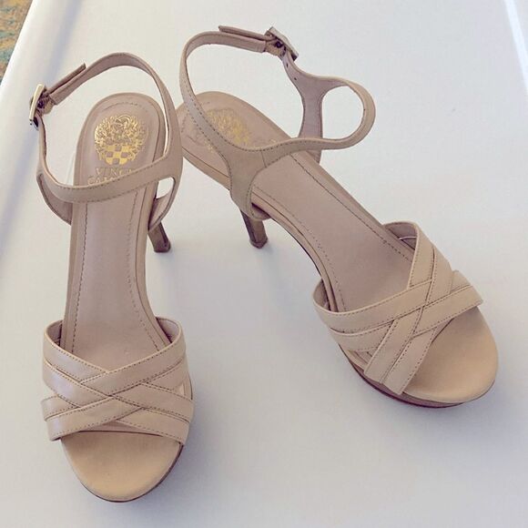 Vince Camuto VC-Paden Womens’ Platform Ankle Strap Leather Sandal. Size 8.5 M. - Picture 1 of 9
